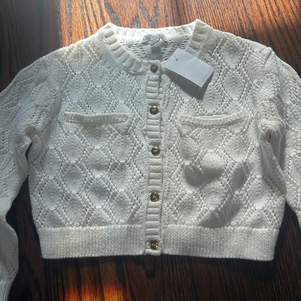 New Crewcuts Ivory Knit Cardigan